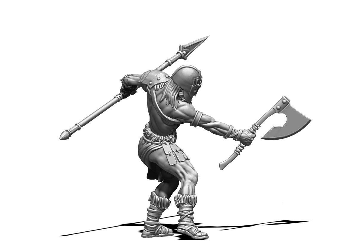 Viking bundle - 5 miniatures - 35mm scale 3D print model_22