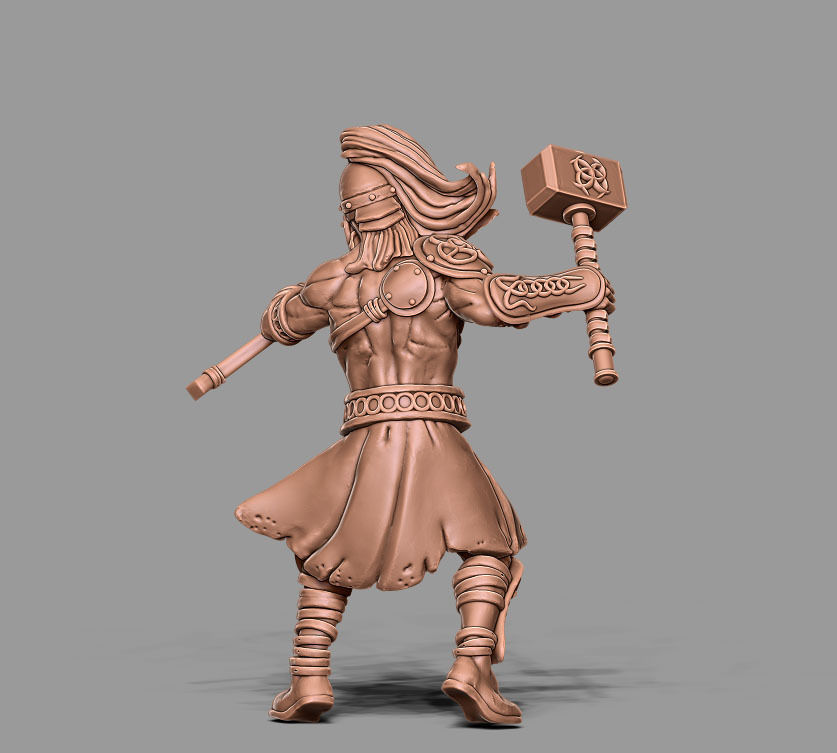 Viking bundle - 5 miniatures - 35mm scale 3D print model_53