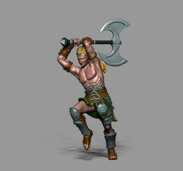 Viking bundle - 5 miniatures - 35mm scale 3D print model_46