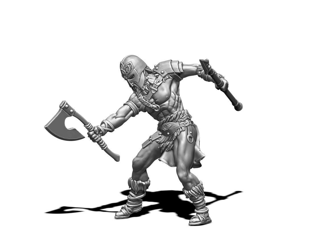 Viking bundle - 5 miniatures - 35mm scale 3D print model_21