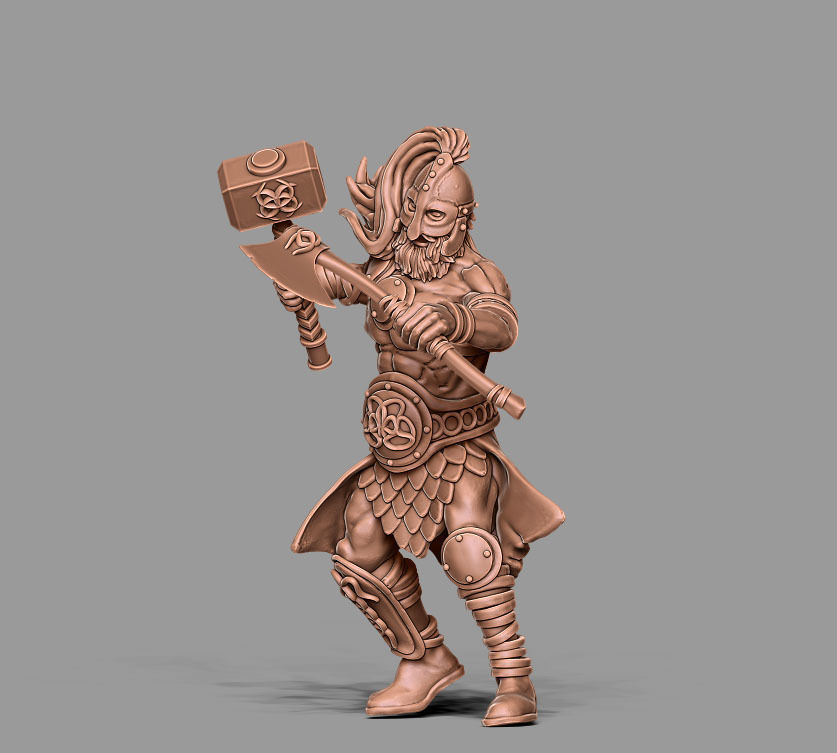 Viking bundle - 5 miniatures - 35mm scale 3D print model_55