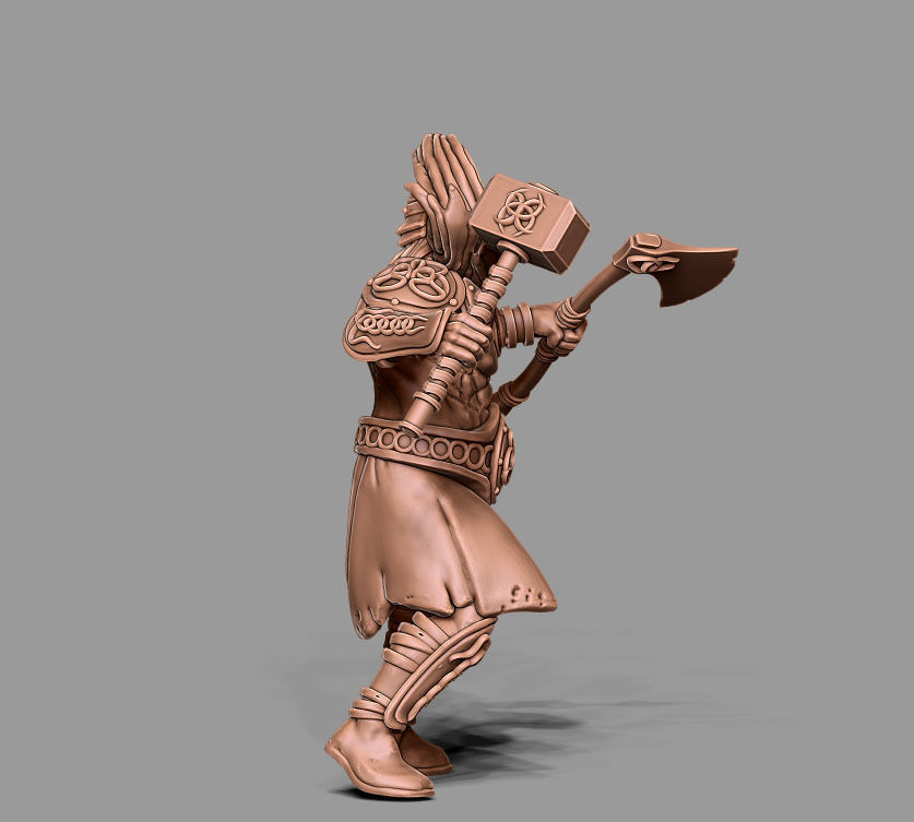 Viking bundle - 5 miniatures - 35mm scale 3D print model_52