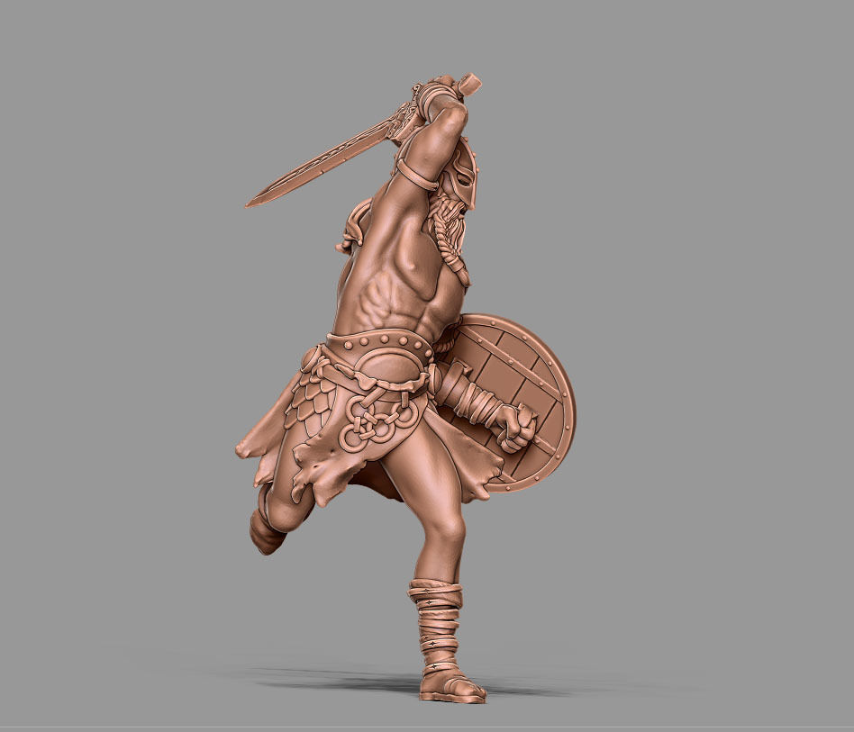 Viking bundle - 5 miniatures - 35mm scale 3D print model_39