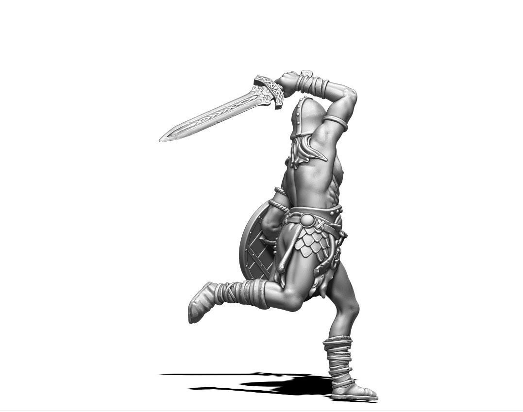 Viking bundle - 5 miniatures - 35mm scale 3D print model_16