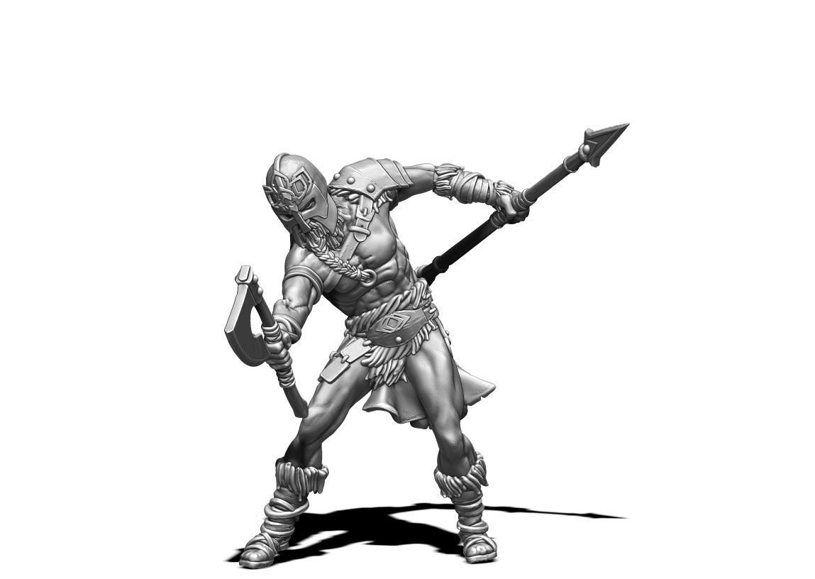 Viking bundle - 5 miniatures - 35mm scale 3D print model_25