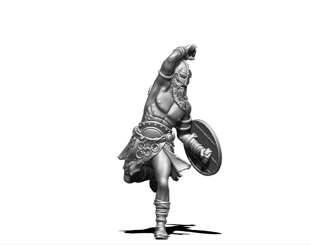 Viking bundle - 5 miniatures - 35mm scale 3D print model_2
