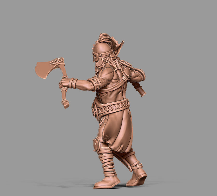 Viking bundle - 5 miniatures - 35mm scale 3D print model_54