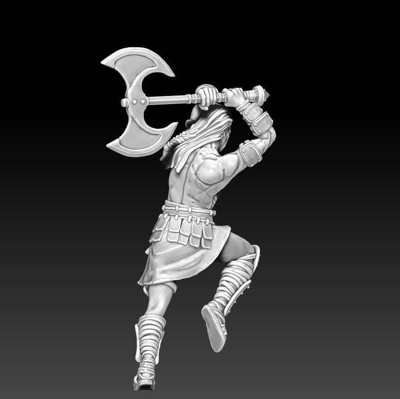 Viking bundle - 5 miniatures - 35mm scale 3D print model_27