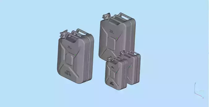 Metal petrol FUEL CANISTER  Jerry Can 3D models Printable 3D print model