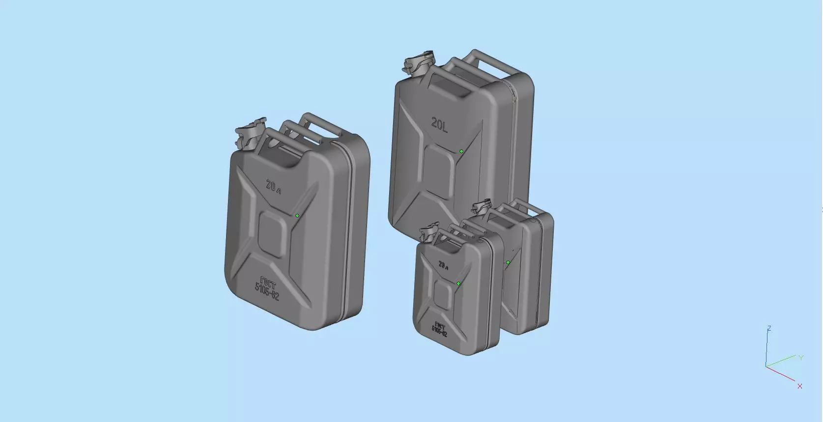 Metal petrol FUEL CANISTER Jerry Can 3D models Printable 3D print model