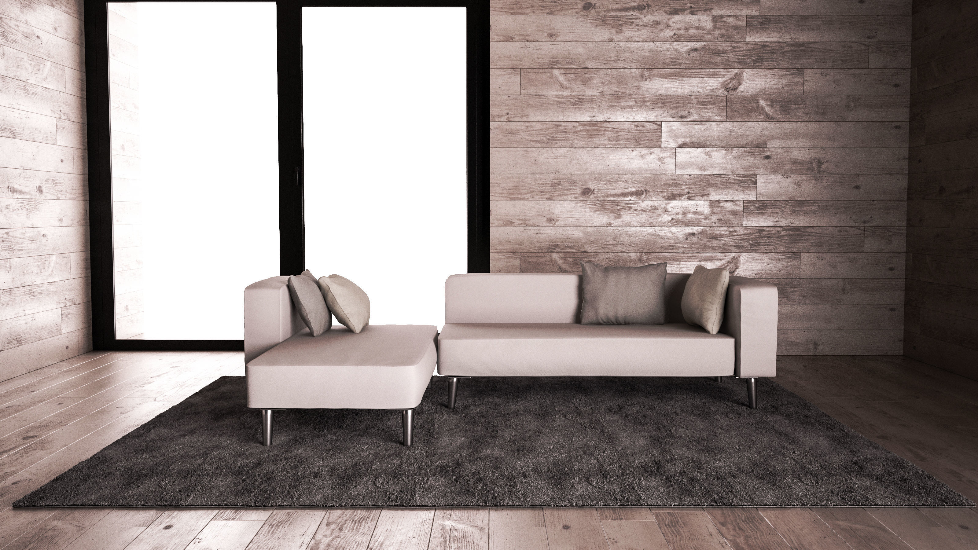 Sofa set - Interior Furniture 01 3D model_6