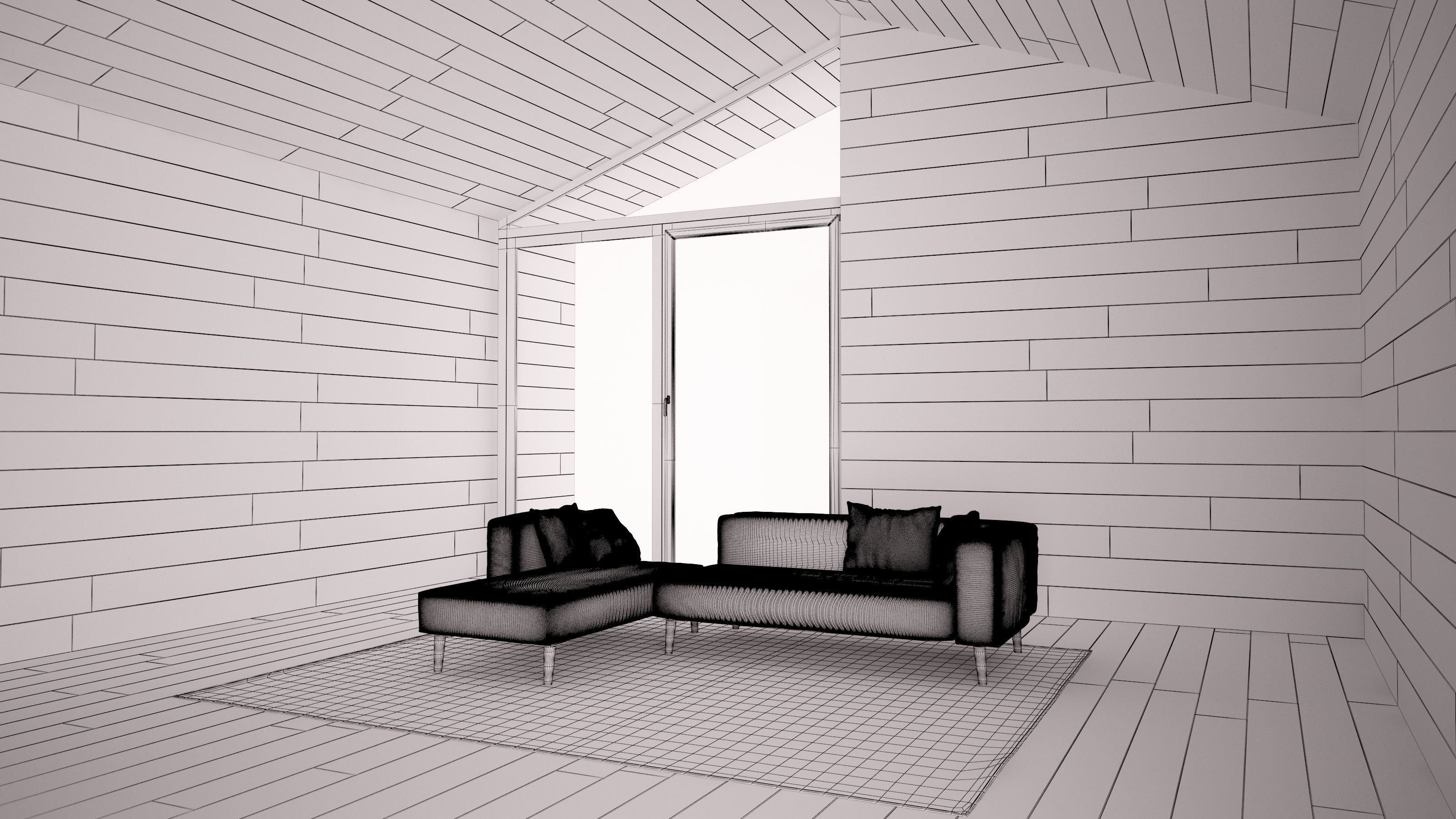 Sofa set - Interior Furniture 01 3D model_11