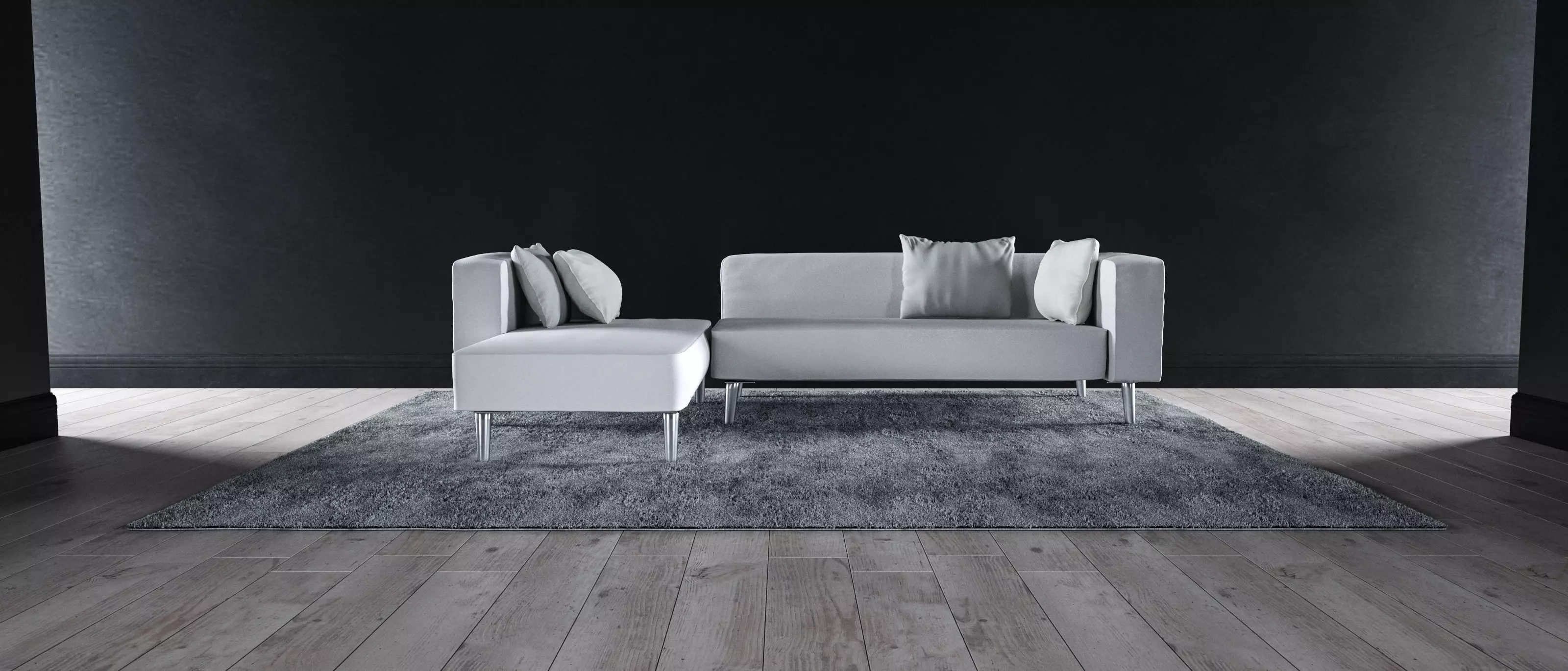 Sofa set - Interior Furniture 01 3D model_0