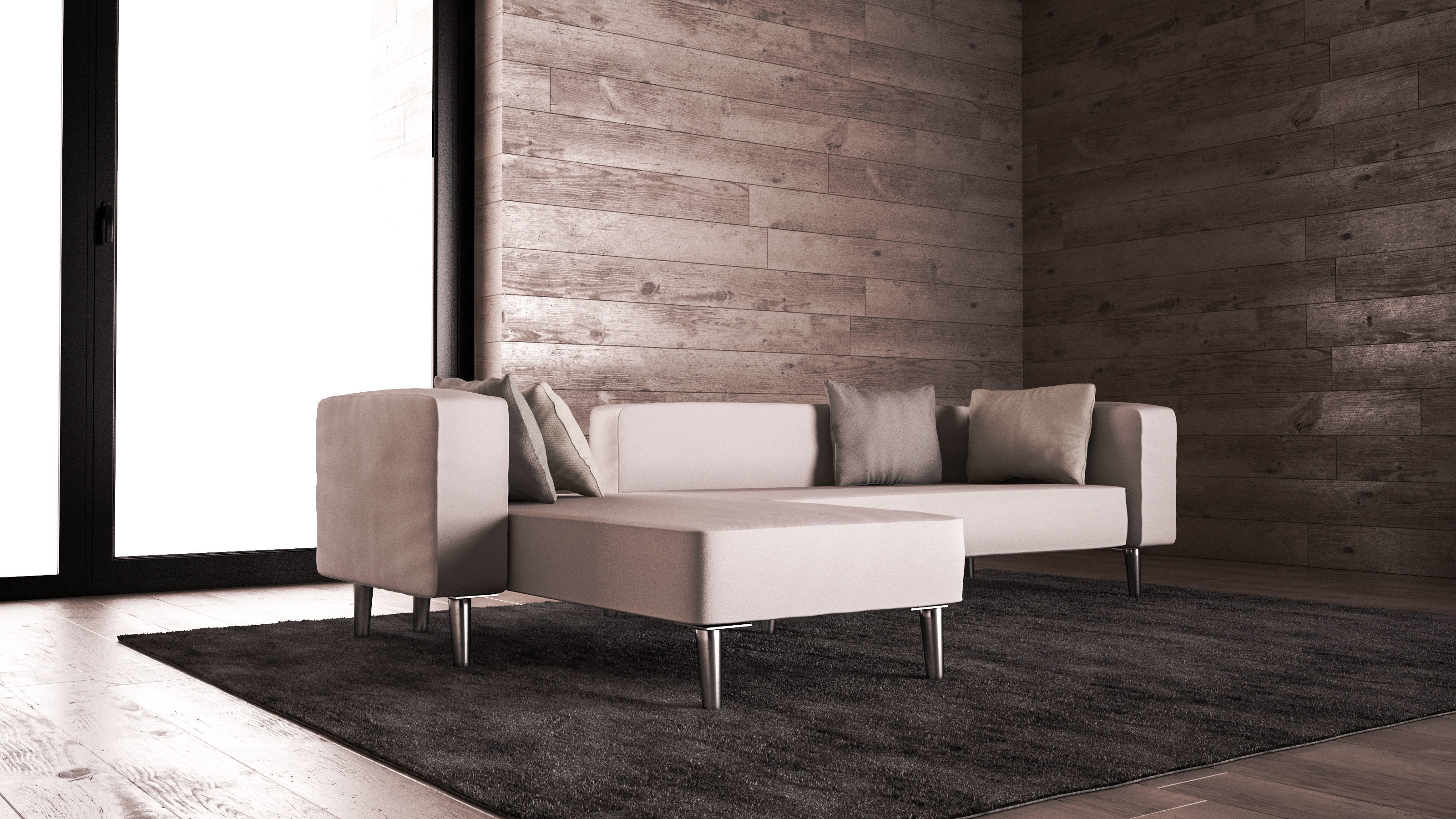 Sofa set - Interior Furniture 01 3D model_8