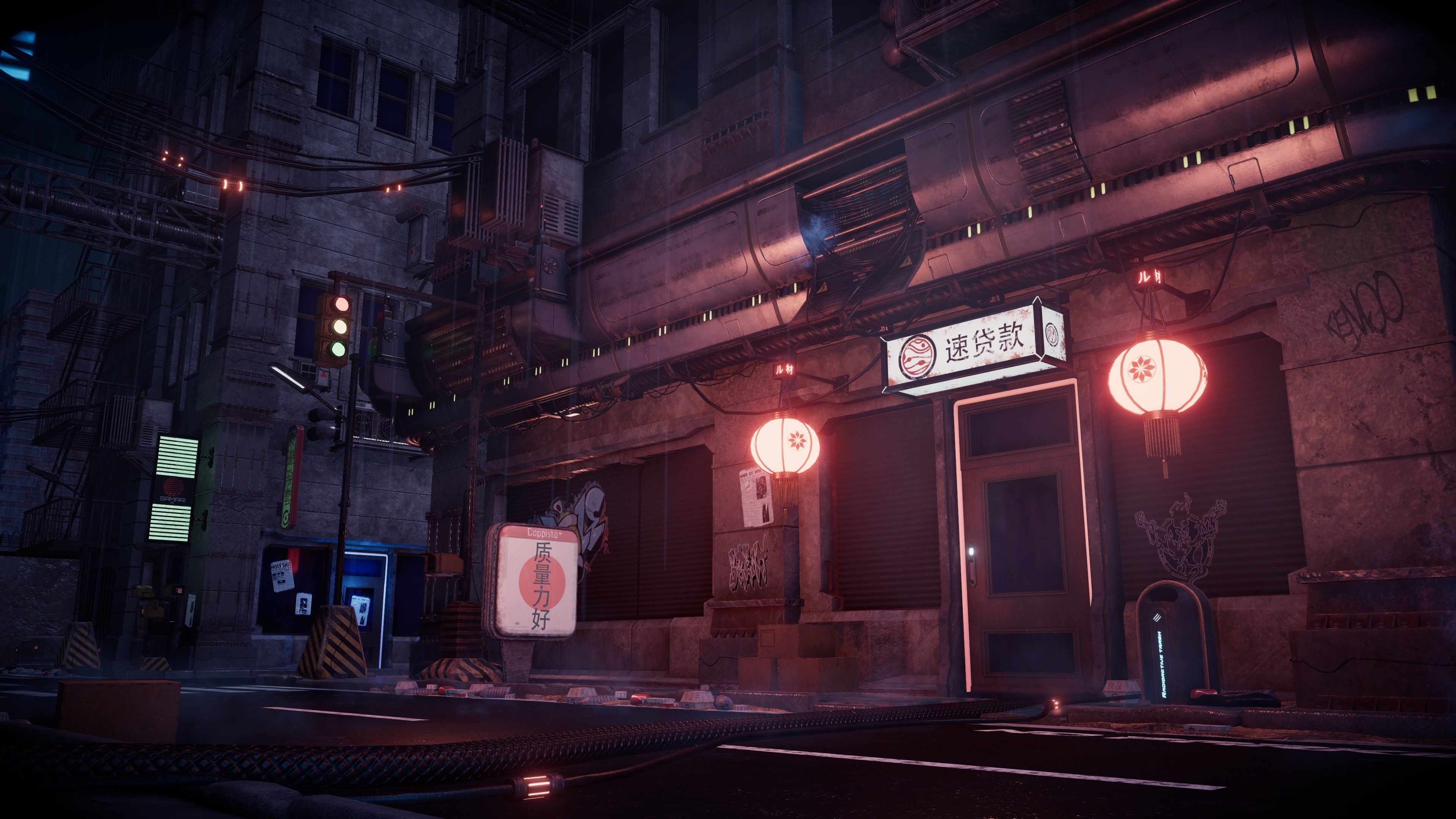 Cyberpunk City Modular Kit Kitbash Low-poly 3D model_4