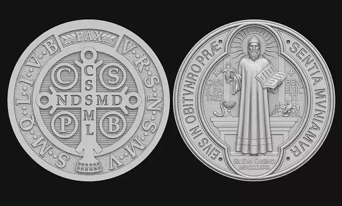 Saint Benedict Medal 3D print model