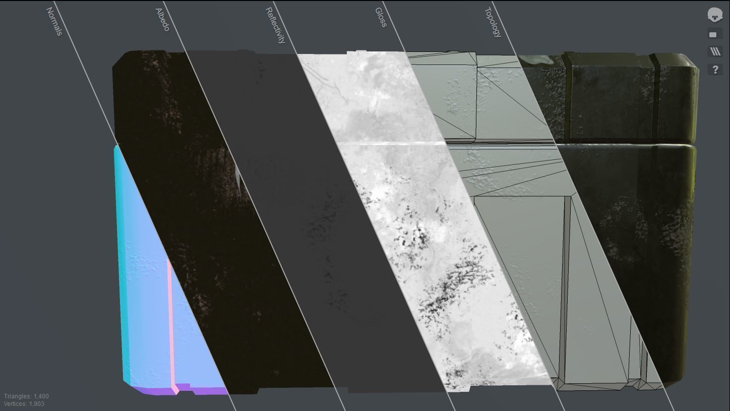 Military Weapon Crate Low-poly 3D model_7