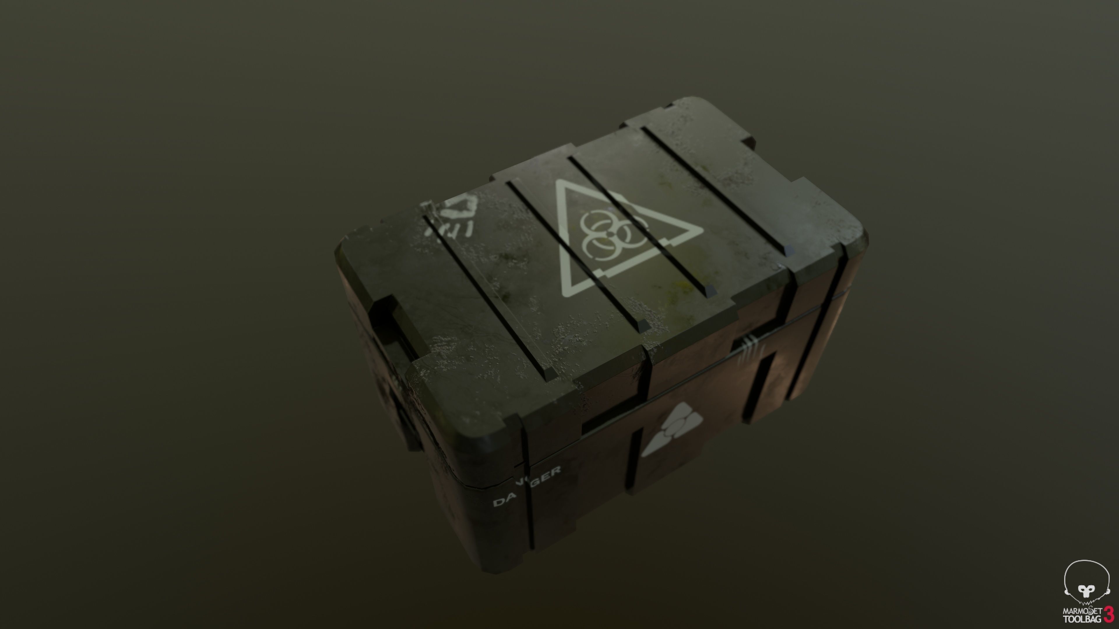 Military Weapon Crate Low-poly 3D model_4