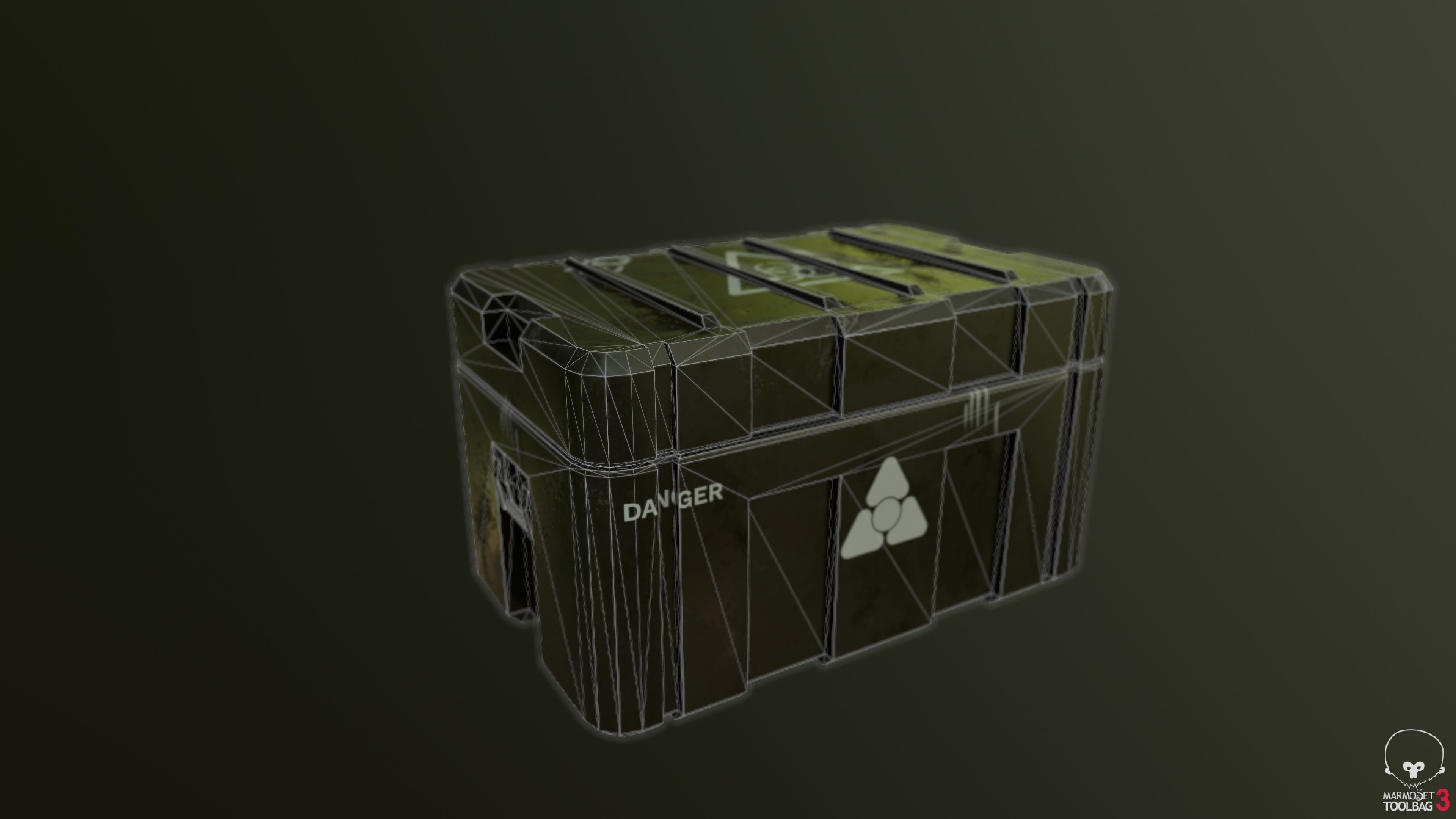 Military Weapon Crate Low-poly 3D model_10