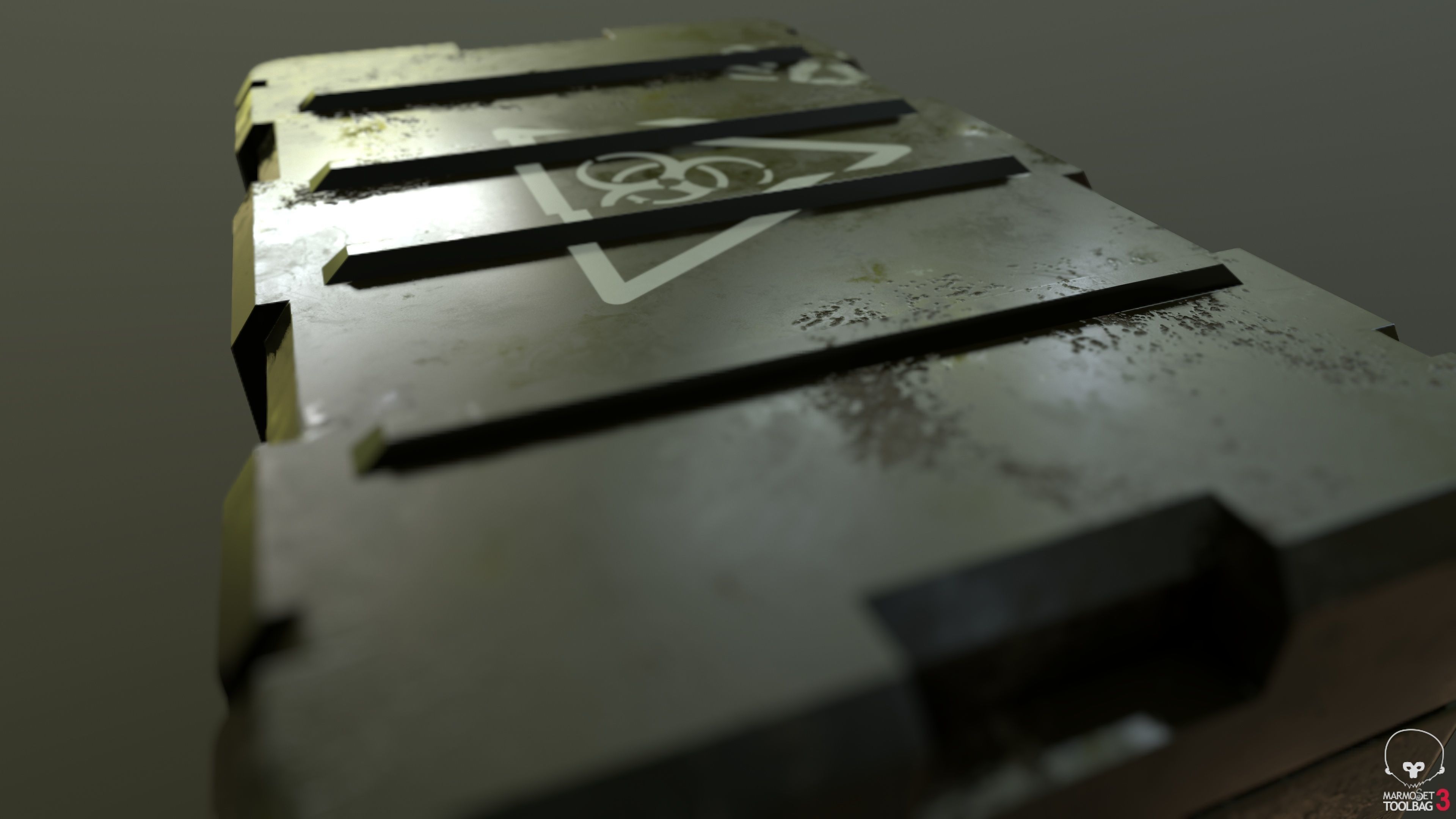 Military Weapon Crate Low-poly 3D model_5