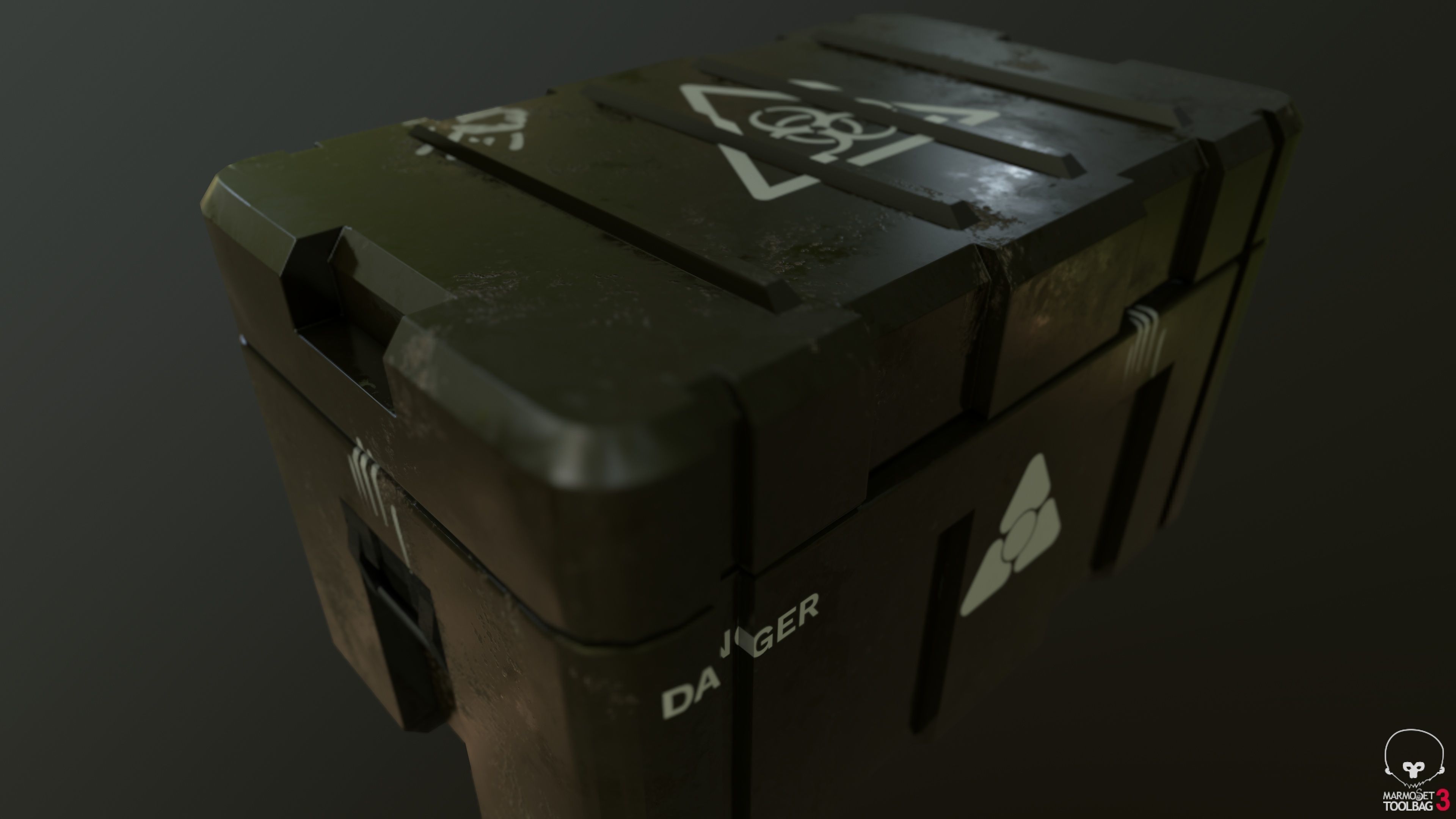 Military Weapon Crate Low-poly 3D model_11