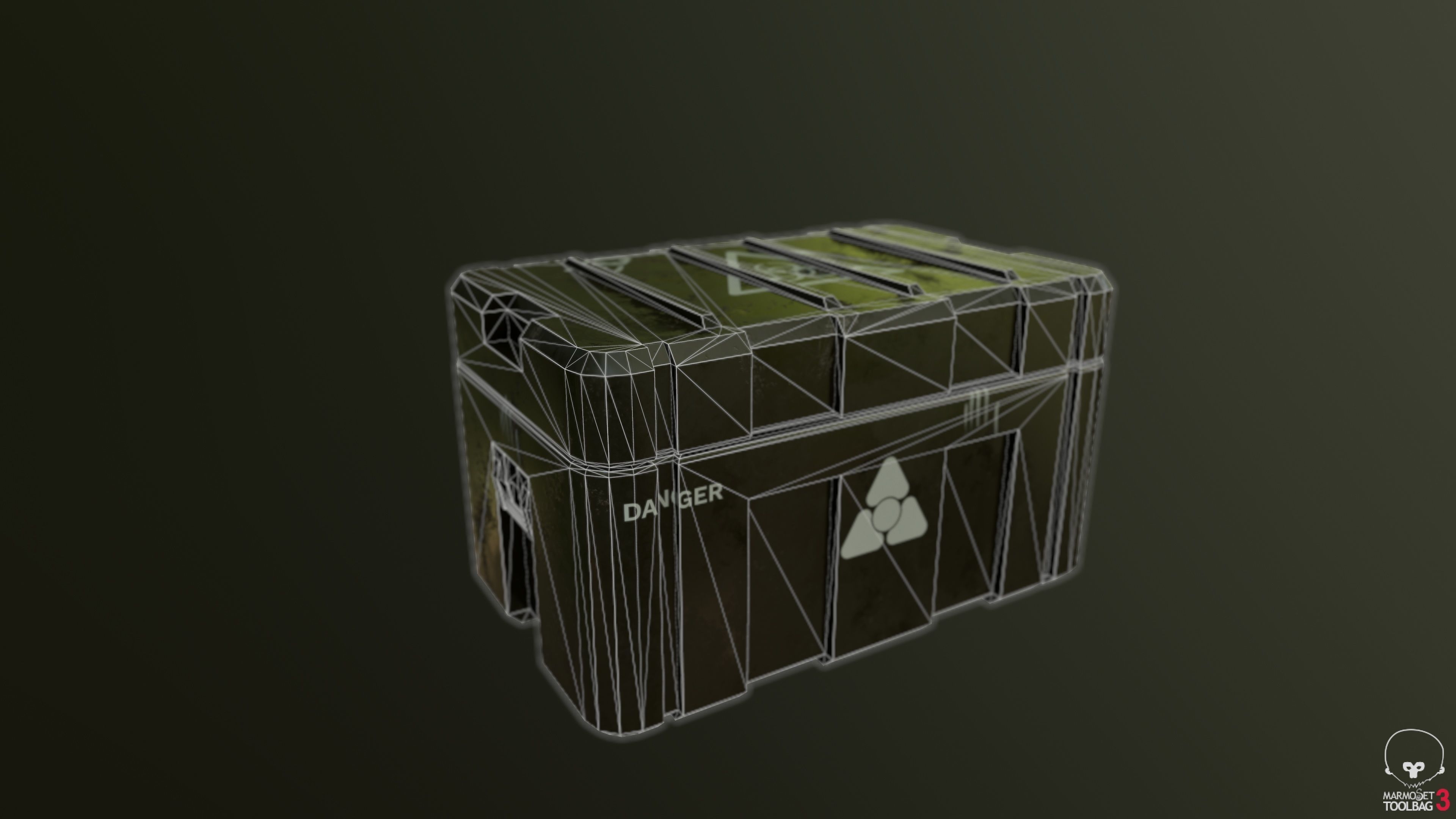 Military Weapon Crate Low-poly 3D model_2