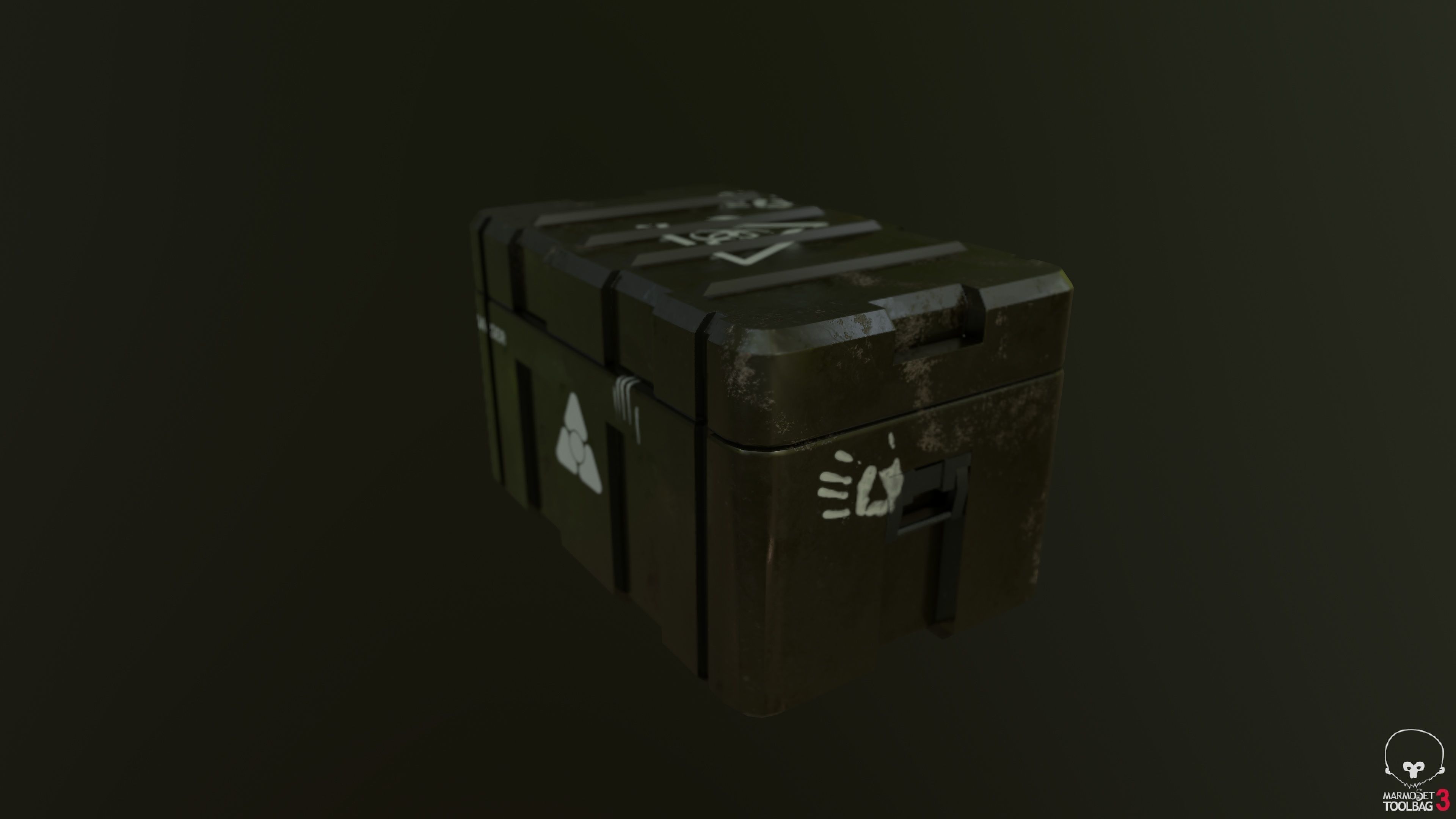 Military Weapon Crate Low-poly 3D model_8