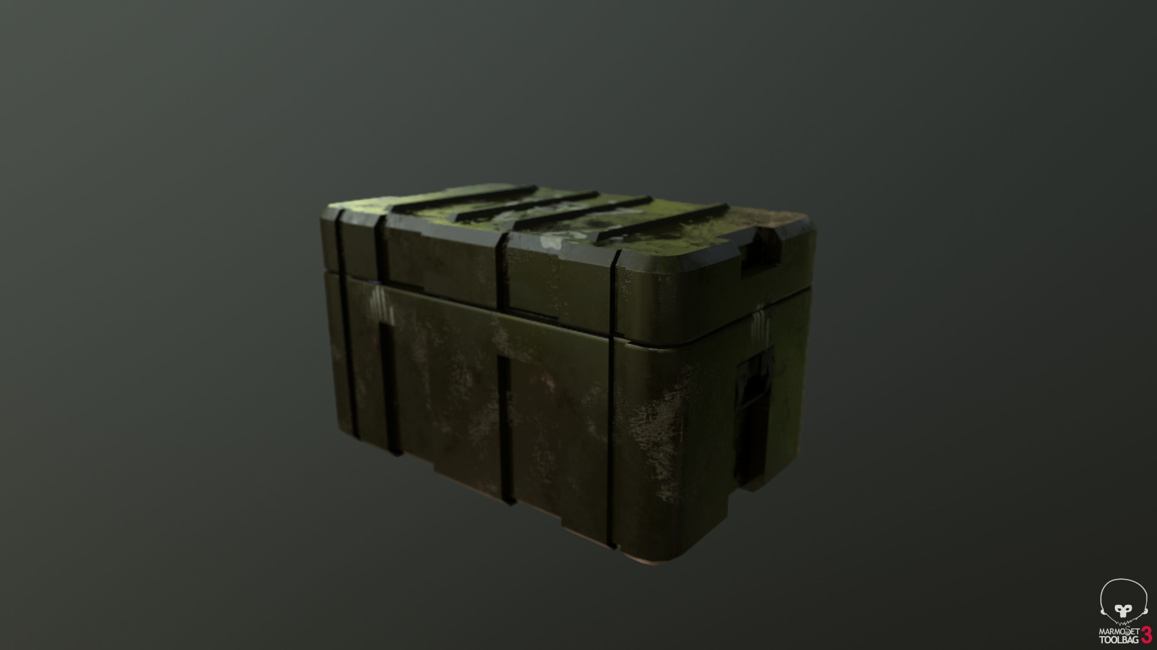 Military Weapon Crate Low-poly 3D model_3
