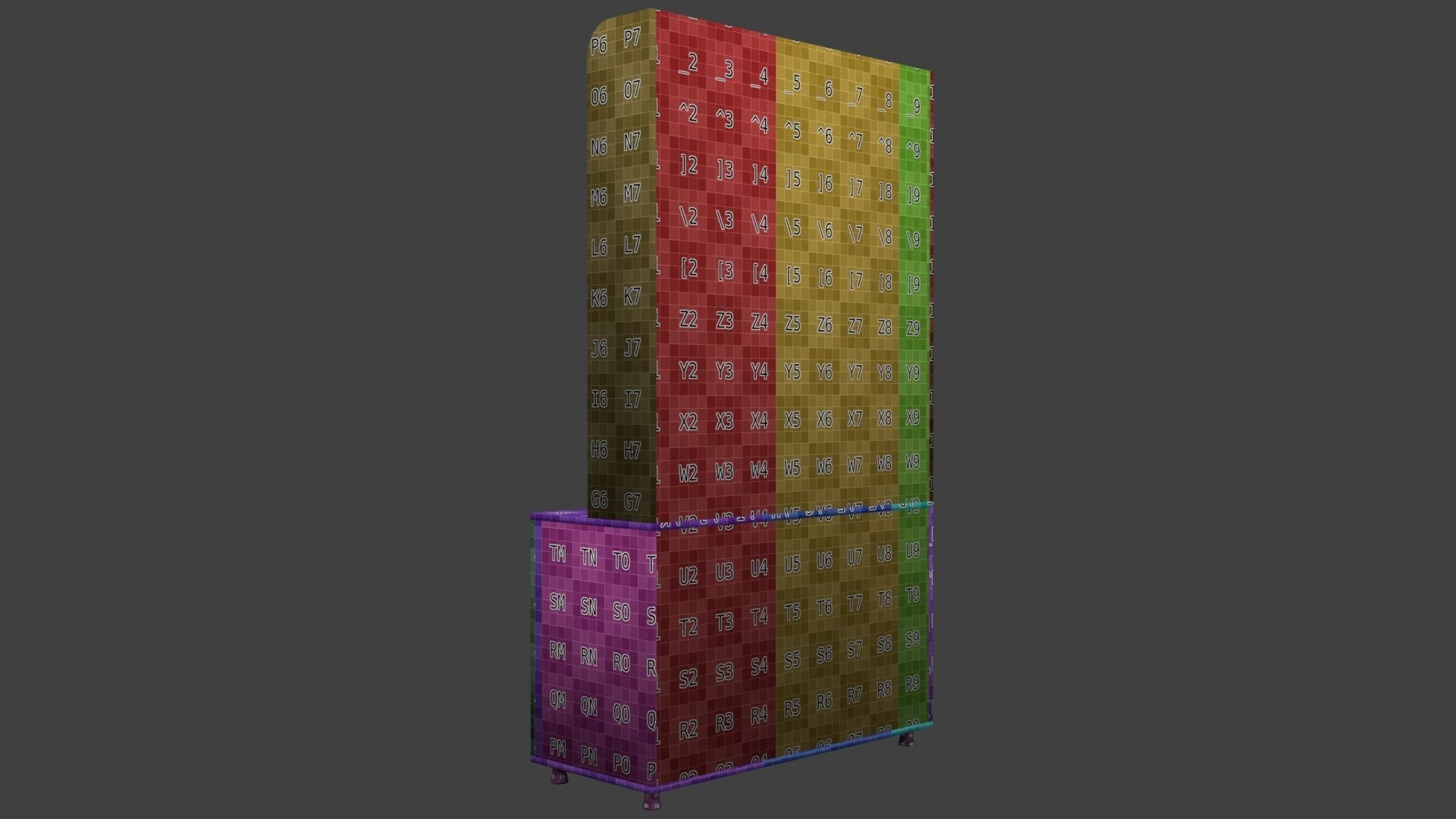 Old Wooden Cabinet Low-poly 3D model_19