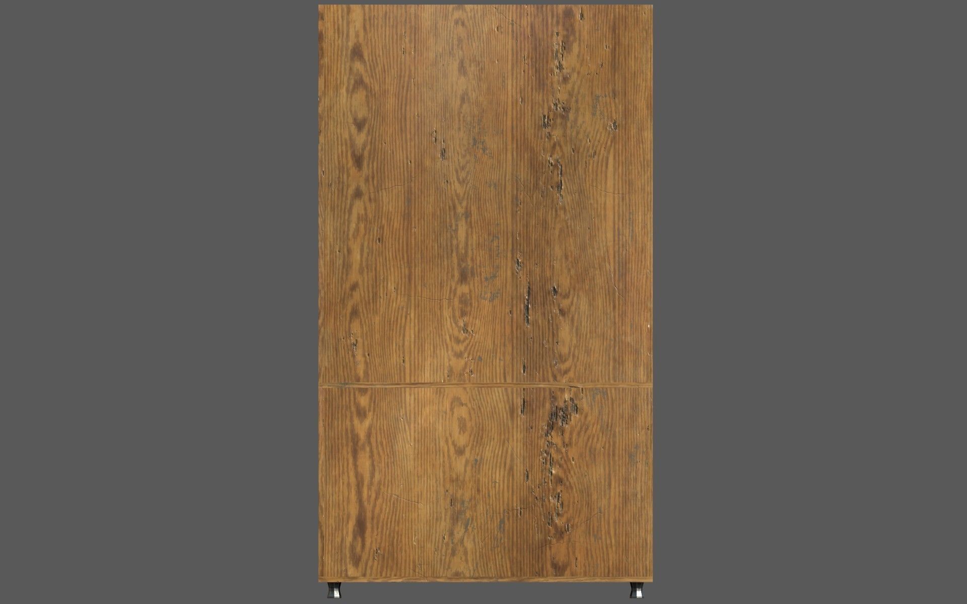 Old Wooden Cabinet Low-poly 3D model_3