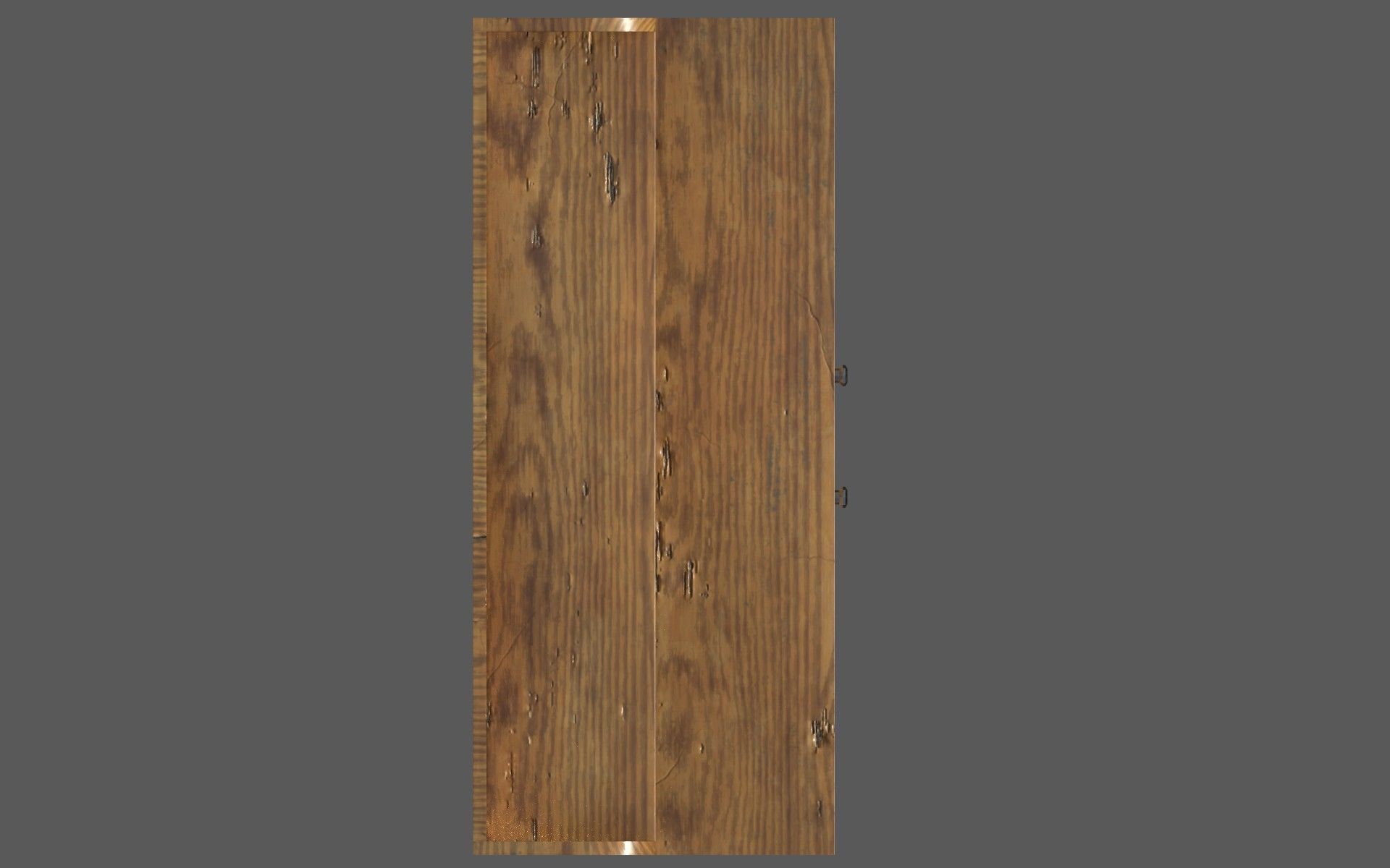 Old Wooden Cabinet Low-poly 3D model_5