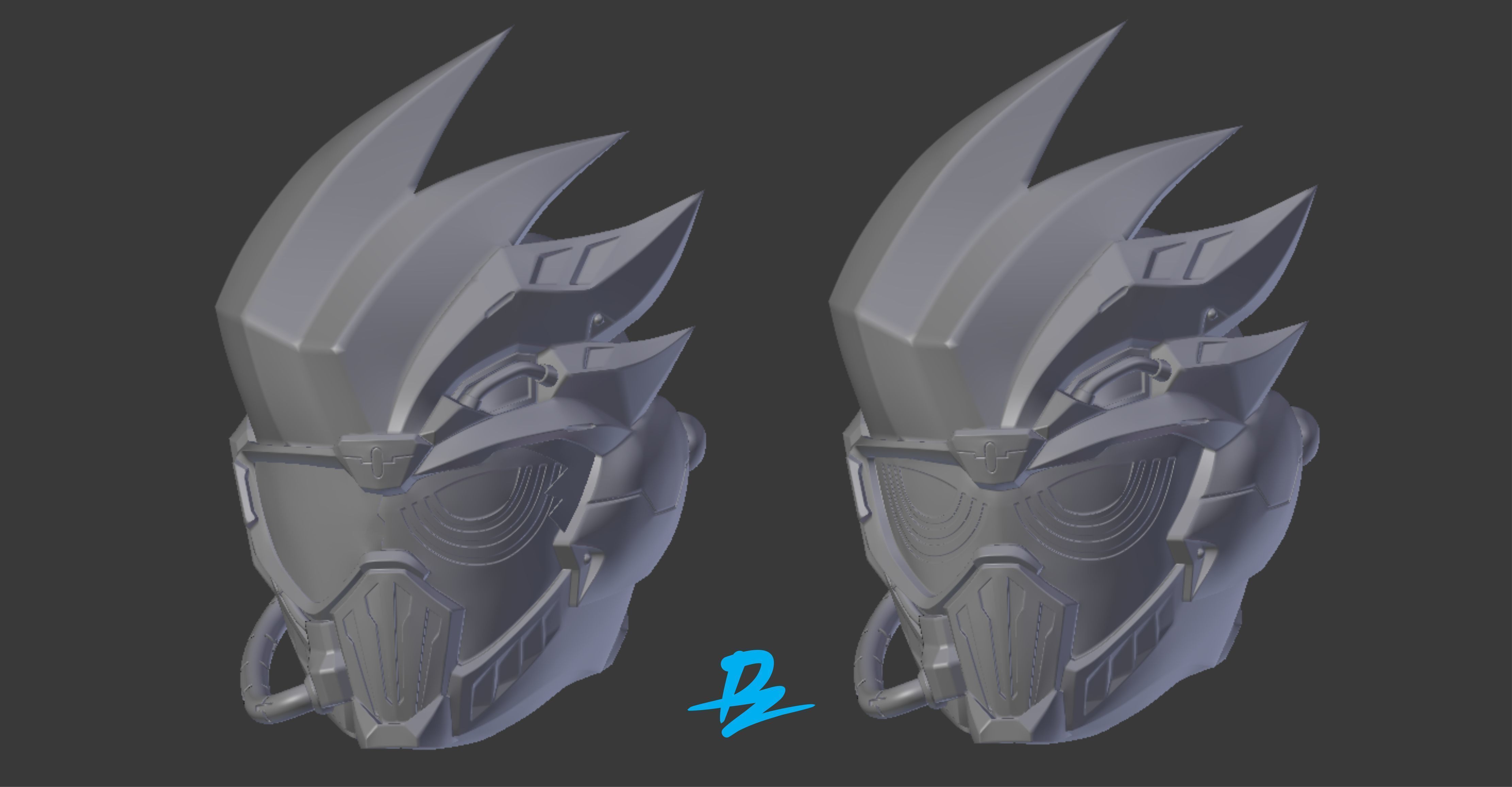 Kamen Rider Genm Dangerious Zombie 3D print model_4