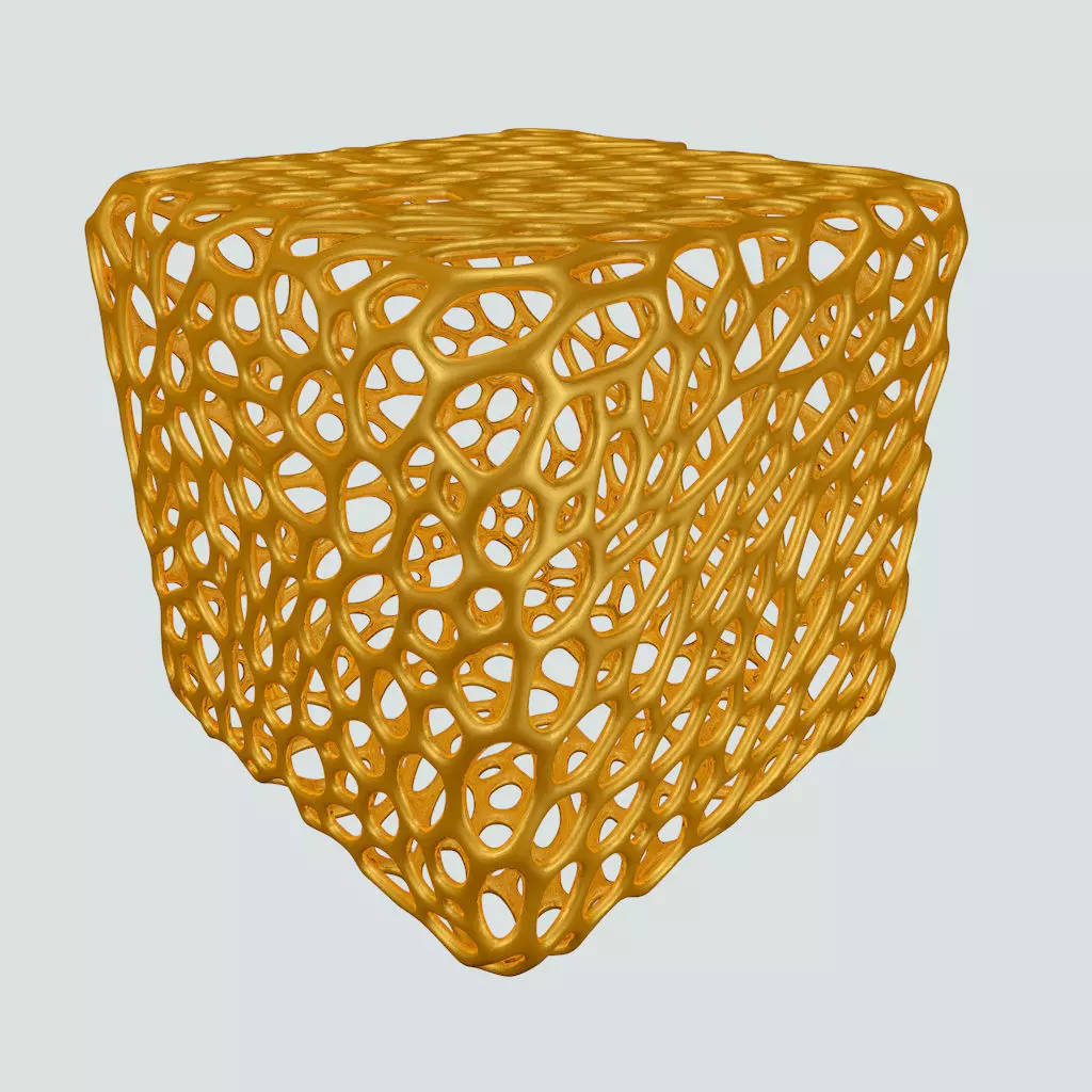 Cube Voronoi Free 3d Print Model by KTkaRAJ Free 3D print model