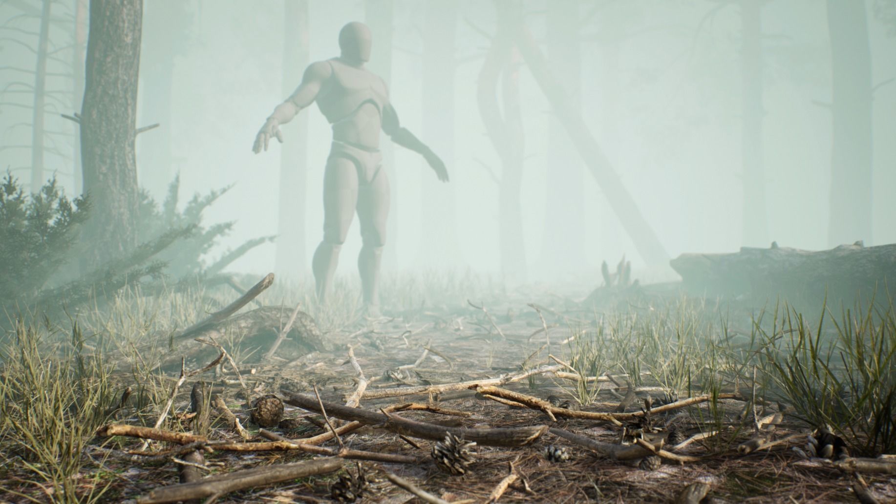 Pine Twigs and Cones Low-poly 3D model_3