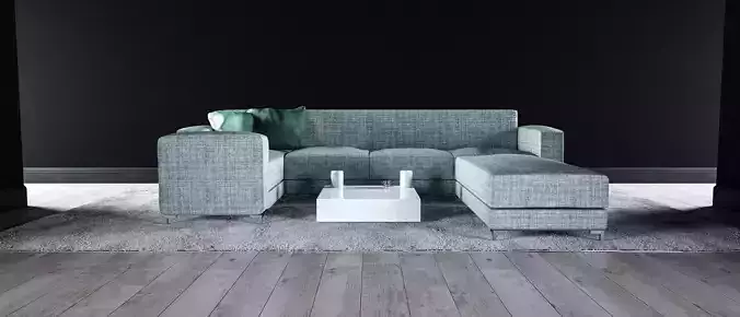 Sofa set - Interior Furniture 02 3D model