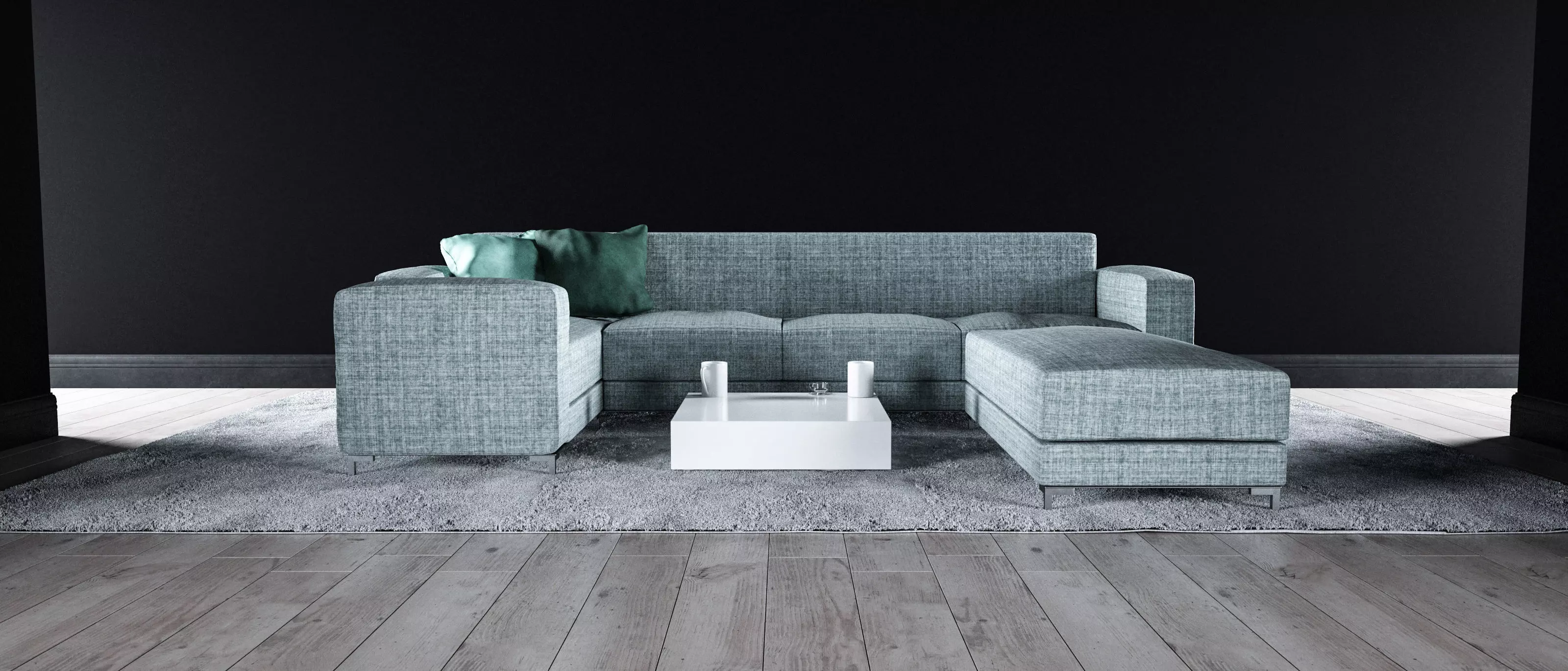 Sofa set - Interior Furniture 02 3D model_0