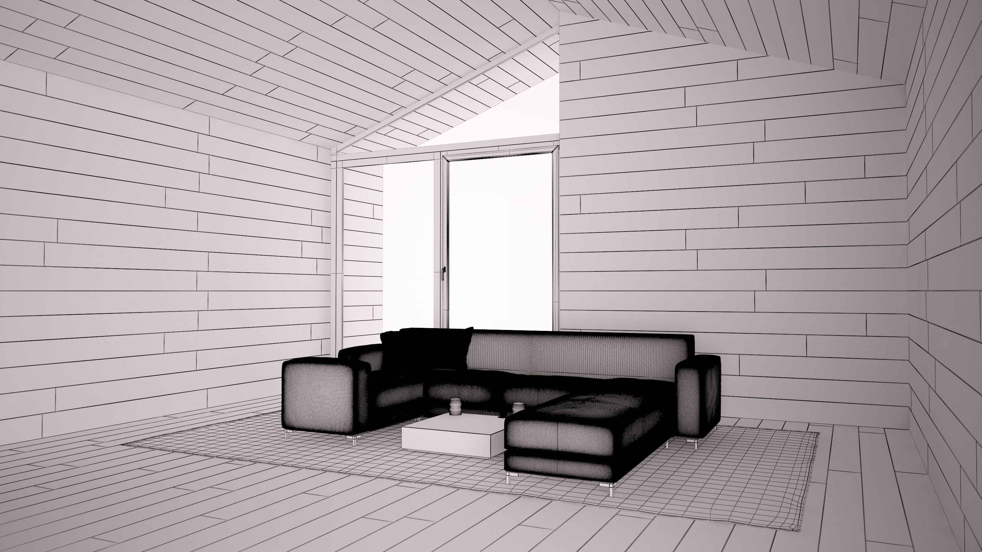 Sofa set - Interior Furniture 02 3D model_9
