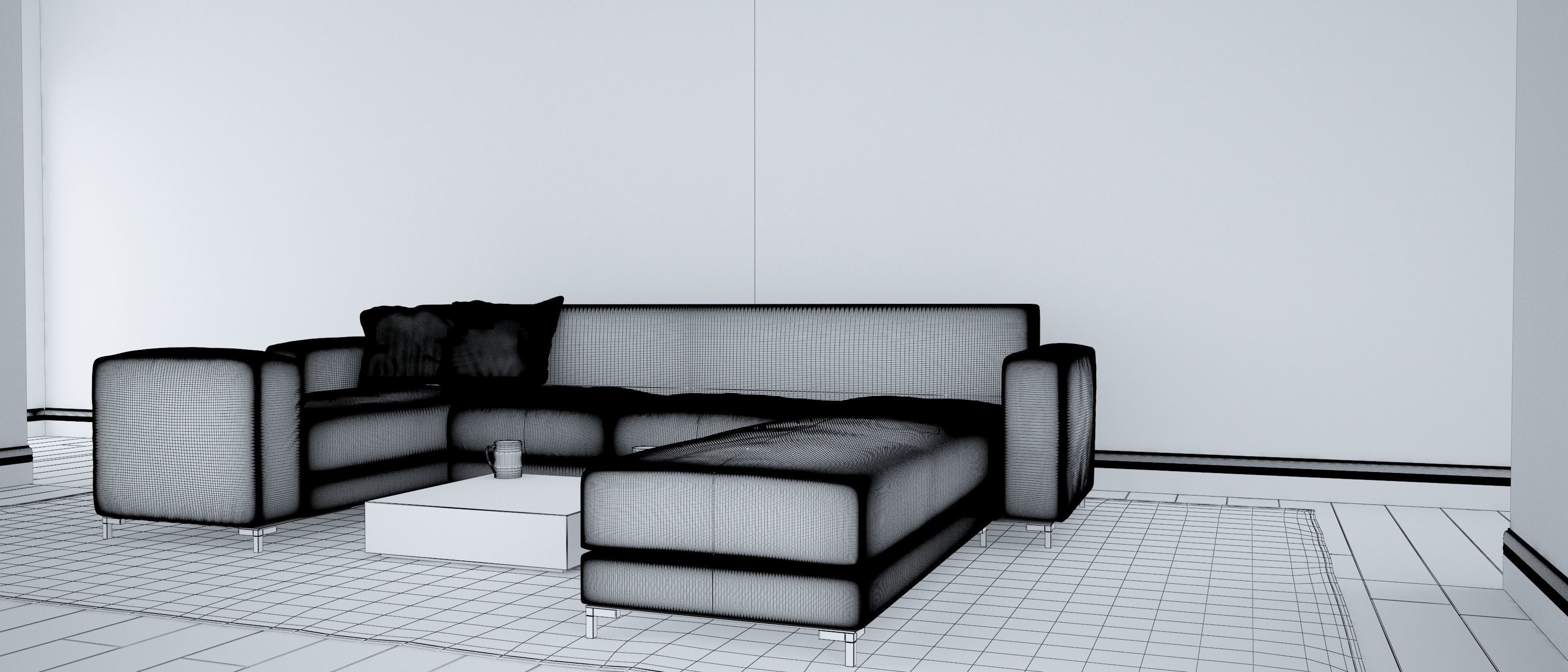Sofa set - Interior Furniture 02 3D model_5