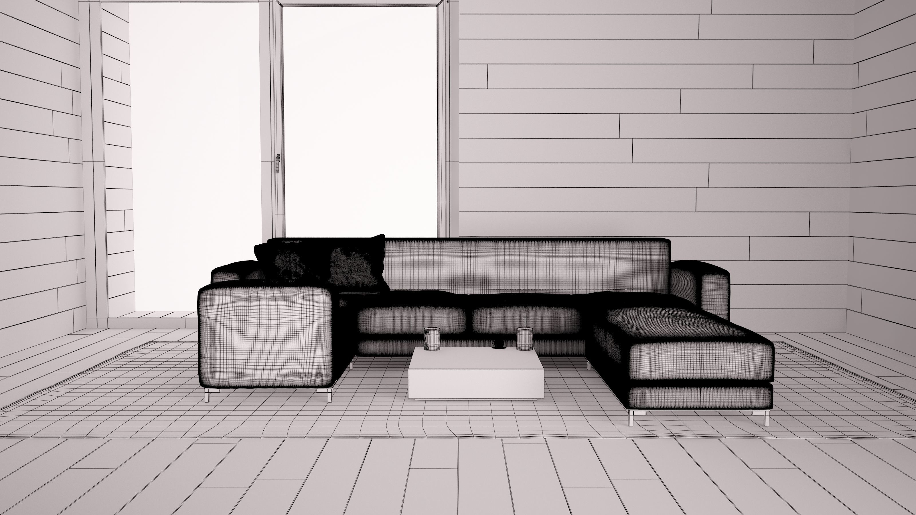 Sofa set - Interior Furniture 02 3D model_11