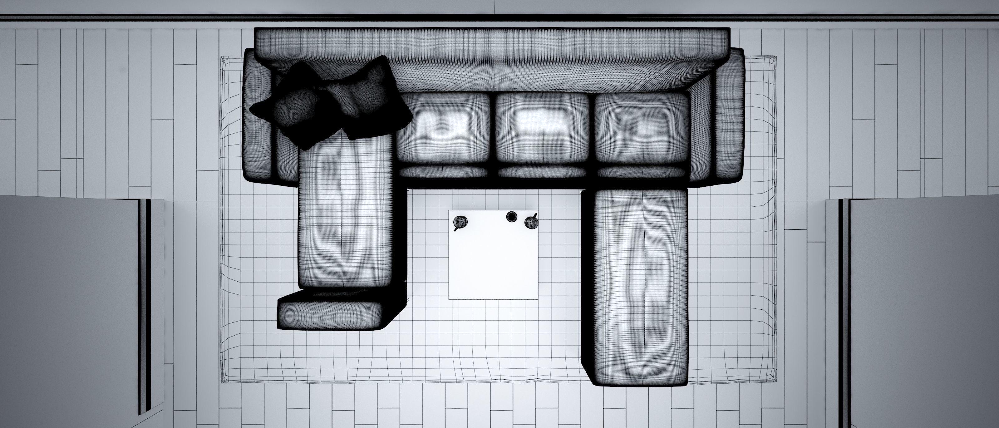 Sofa set - Interior Furniture 02 3D model_3