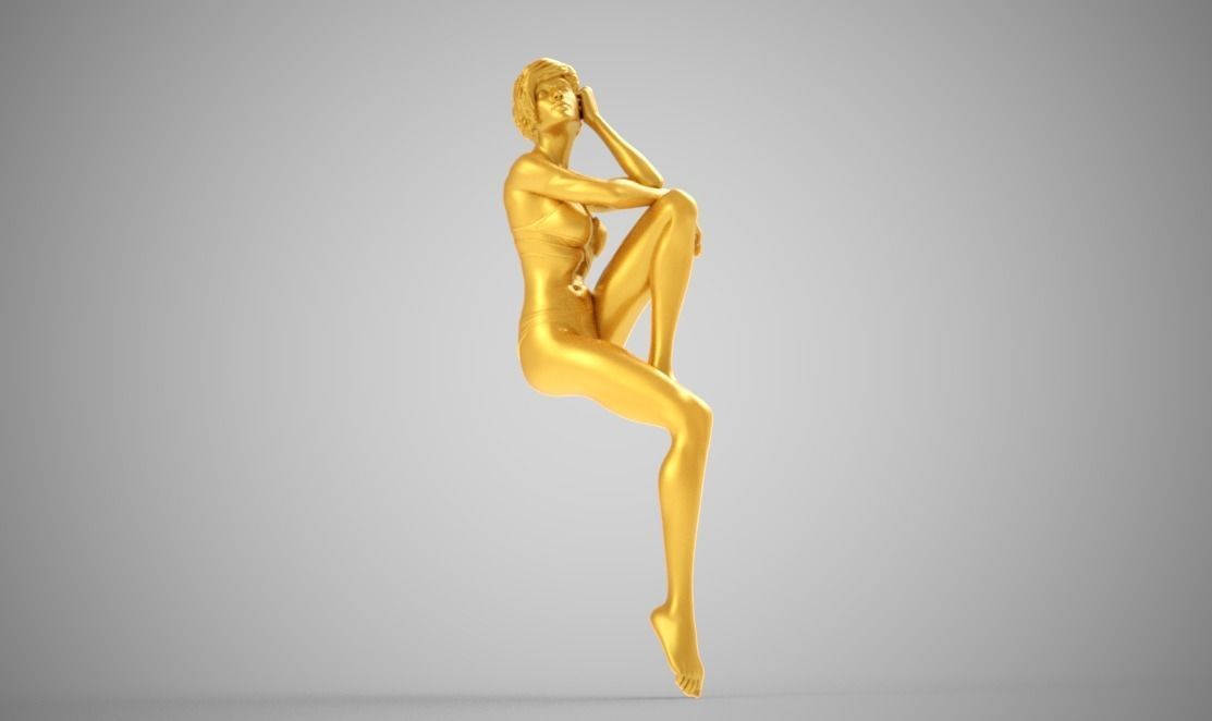 Glamour Young Lady 3D print model_8