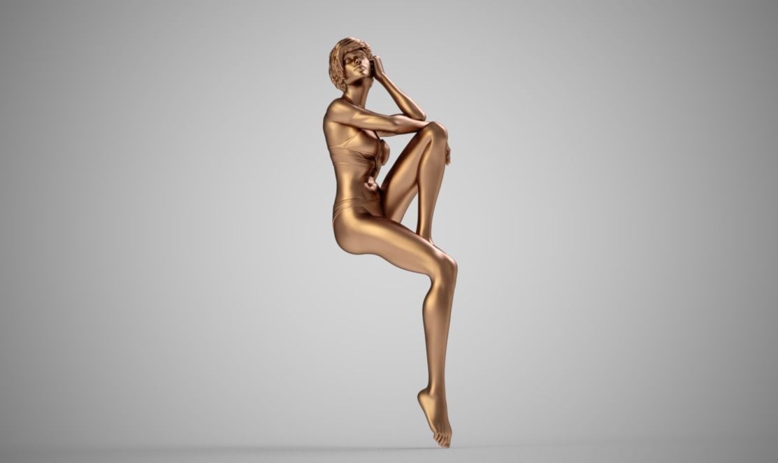 Glamour Young Lady 3D print model_5