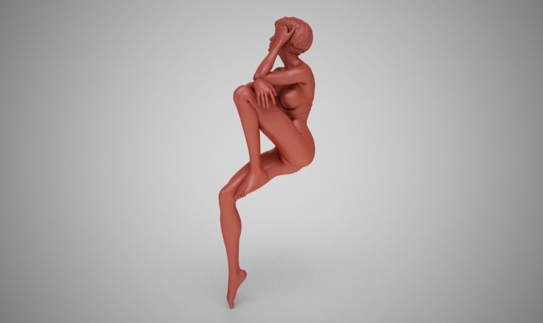 Glamour Young Lady 3D print model_9