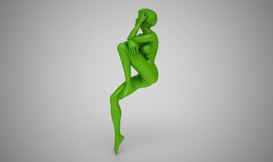 Glamour Young Lady 3D print model_11