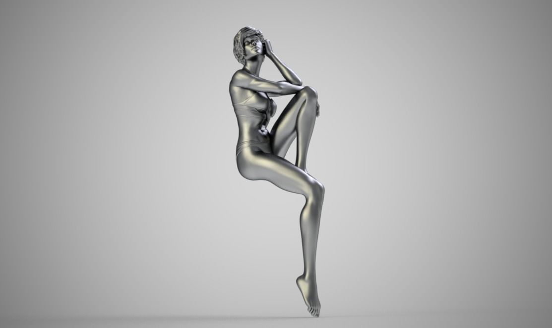 Glamour Young Lady 3D print model_4