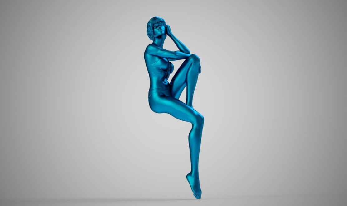 Glamour Young Lady 3D print model_7