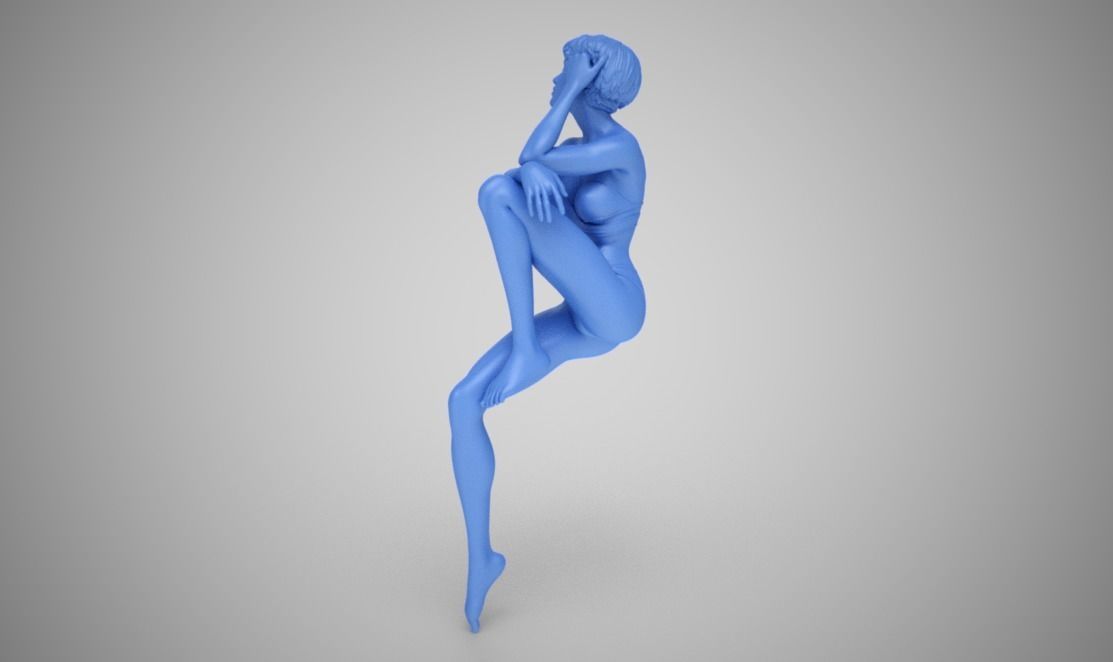 Glamour Young Lady 3D print model_10