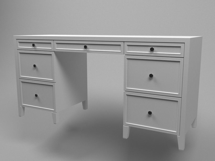 Writing desk 3D model_1