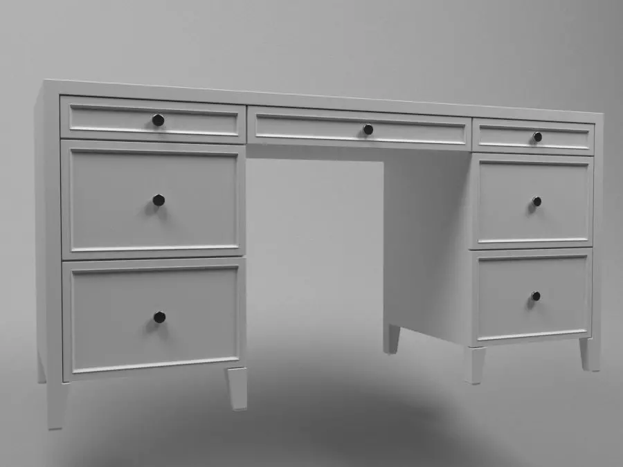 Writing desk 3D model_0