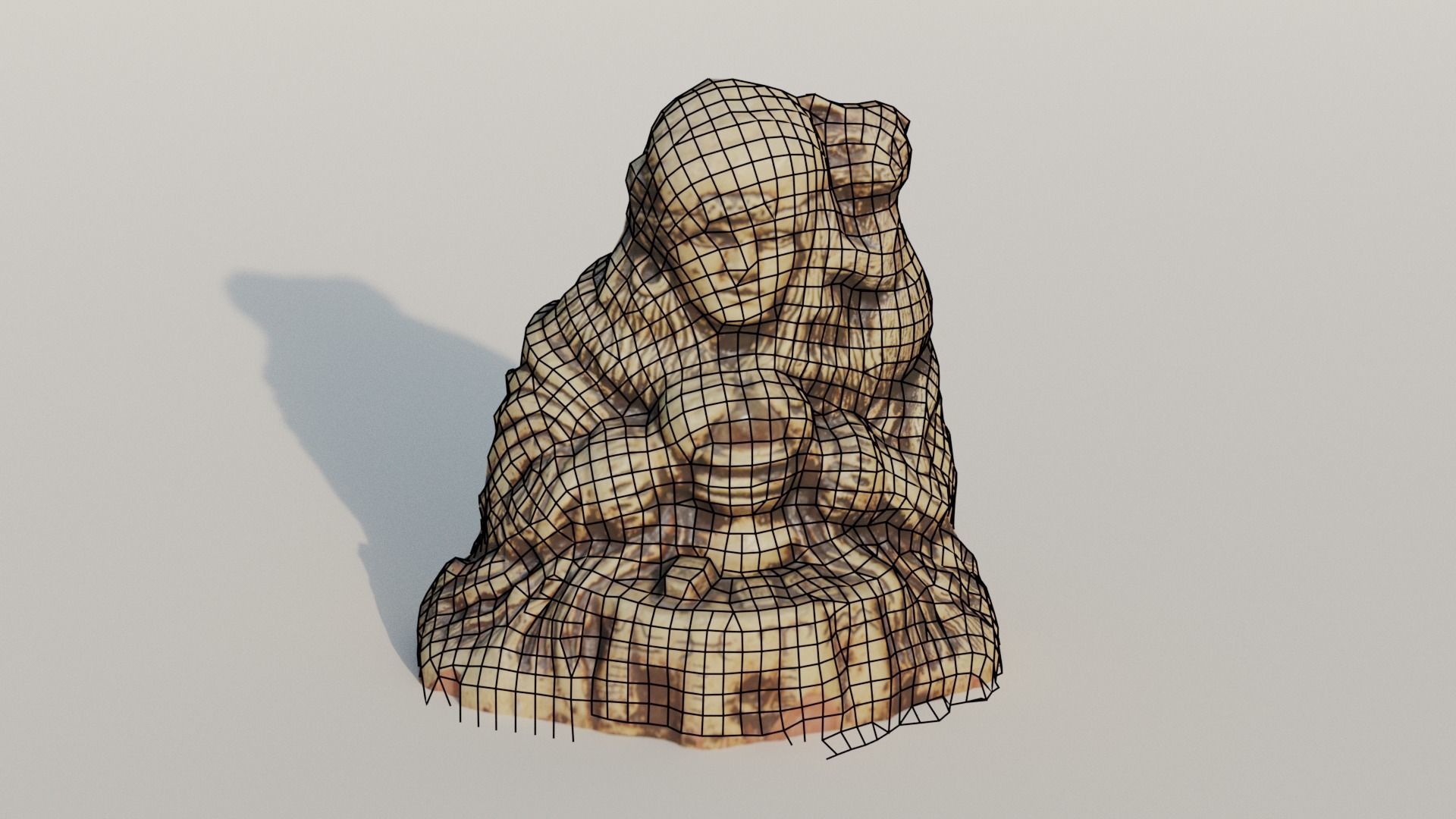 Matchless 1981 Earthenware Statue damaged Low-poly 3D model_2